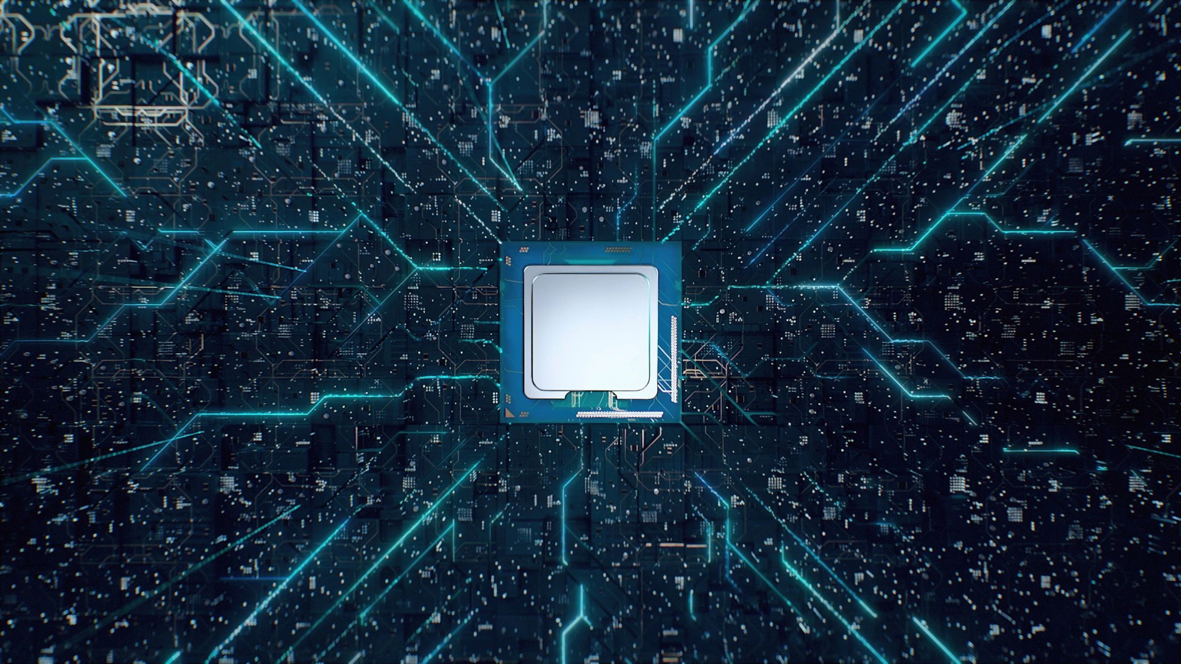 Computer circuit board image representing secure platform infrastructure