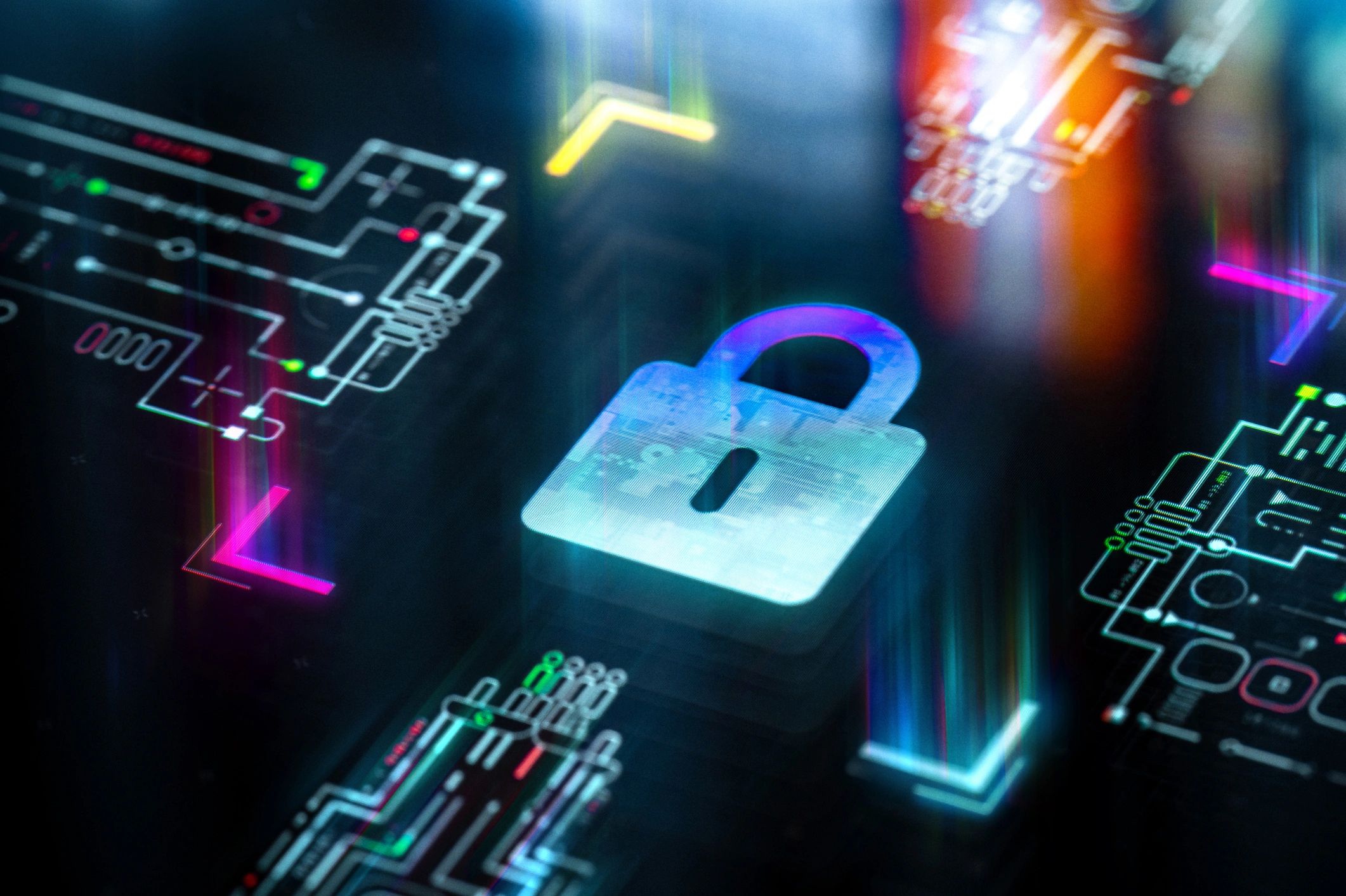 Digital lock icon representing privacy and data protection